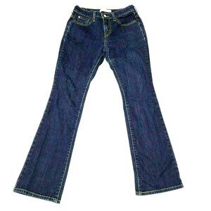 LEVI'S 515 BOOTCUT JEANS SIZE 4M 35 X 32 BLUE MEDIUM RINSE WESTERN BOHO WOMENS